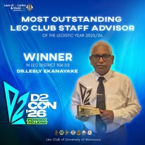 Most Outstanding Leo Club Staff Advisor - Winner